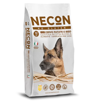 NECON корм безглютеновый для взрослых собак всех пород с олениной и картофелем.